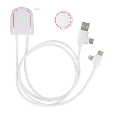 4034 - Xoopar Ice-Tag kabel voorzien van Find My tracker  Wit