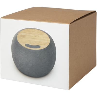Ecofiber Bluetooth® speaker en draadloos oplaadstation van bamboe/RPET