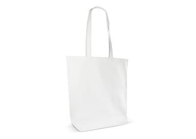 Schoudertas biologisch katoen kleur lang 270g/m² 42x12x43 cm