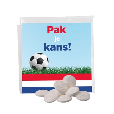 Transparant gevuld zakje snoep