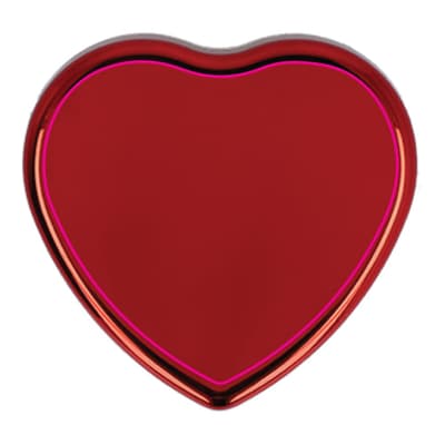 Platte metallic lippenbalsem in hartvorm Rood