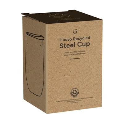 Huevo RCS Recycled Steel Cup 350 ml thermosbeker Huevo RCS Recycled Steel Cup 350 ml thermosbeker