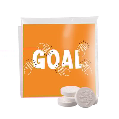 Transparant gevuld zakje snoep