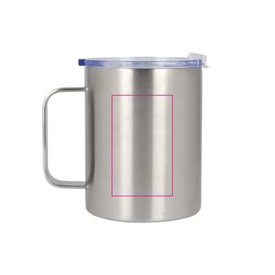 T-ceramic thermomok met deksel Danube 350ml Zilver