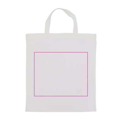 Schoudertas OEKO-TEX® gekleurd kort 140g/m² 38x42 cm Oranje