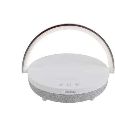 Prixton 4-in-1 Bluetooth®-speaker van 10 W met ledverlichting en draadloos oplaadstation