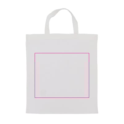 Schoudertas OEKO-TEX® gekleurd kort 140g/m² 38x42 cm Oranje