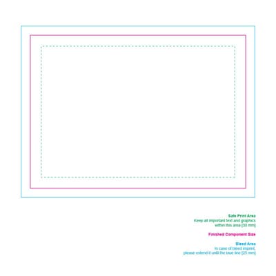 A2 bureau mat sublimatie 59 x 42 cm Wit