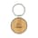 RCS sleutelhanger van gerecyclede zinc alloy met bamboe